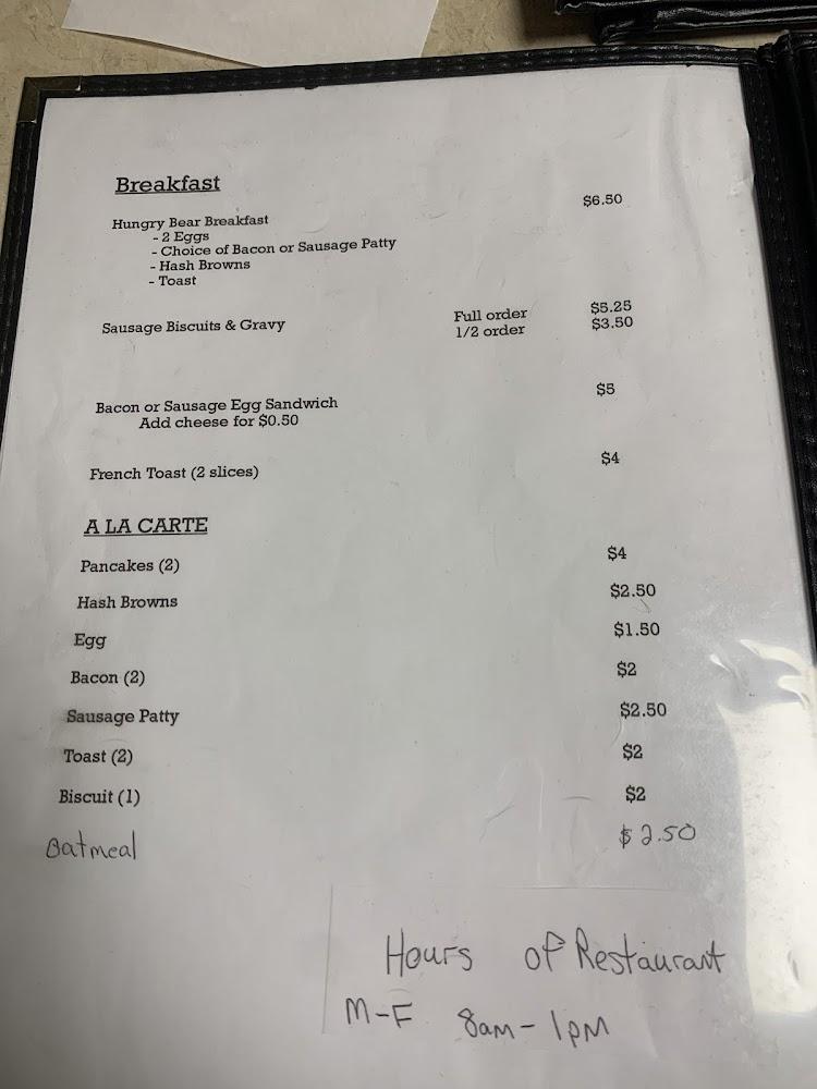Parker City Saloon Menu image 1